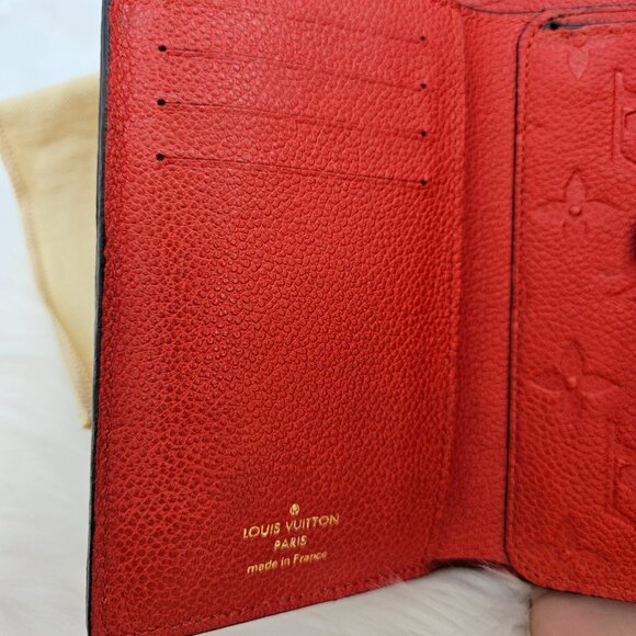 Louis Vuitton Red Cerise Empreinte Compact Wallet - Picture 9 of 17